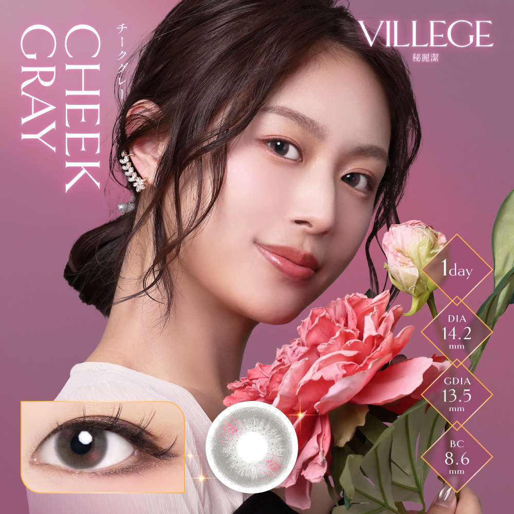 VILLEGE (ヴィレジェ) ワンデー チークグレー