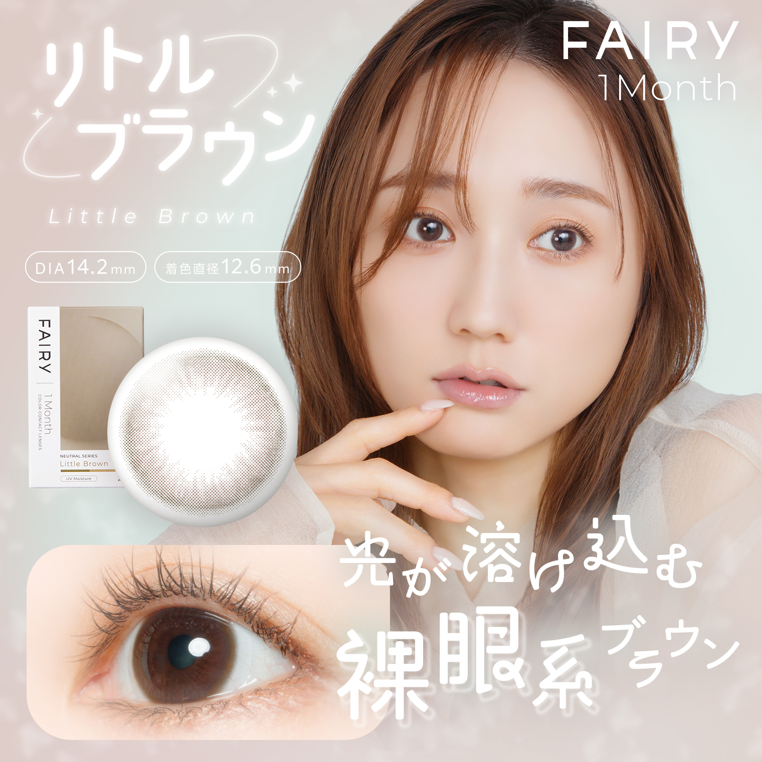 フェアリーワンマンス 2枚 ニュートラルシリーズ　リトルブラウン